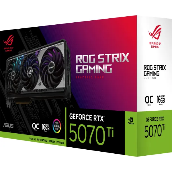 Видеокарта GeForce RTX 5070 TI 16GB GDDR7 OC ROG-STRIX-RTX5070TI-O16G-GAMING ASUS (90YV0M90-M0NA00) - Фото 11