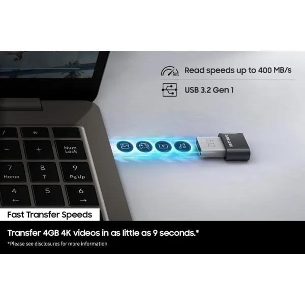 Накопичувач USB 3.1 Type-A 512GB Fit Plus Samsung (MUF-512AB/APC) - Фото 1