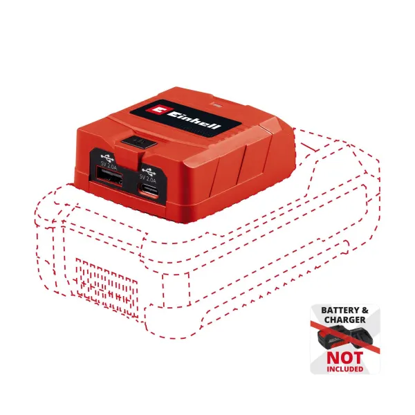 Зарядное устройство USB аккумуляторное TC-CP 18 Li USB A/C - Solo, PXC, 18В Einhell (4514148)