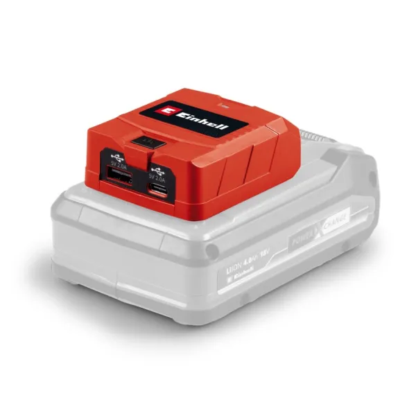 Зарядное устройство USB аккумуляторное TC-CP 18 Li USB A/C - Solo, PXC, 18В Einhell (4514148) - Фото 1