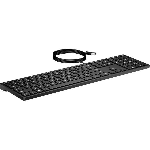 Клавиатура USB-A мембранная 320K, EN/UK, чёрная НР (9SR37UT) - Фото 3