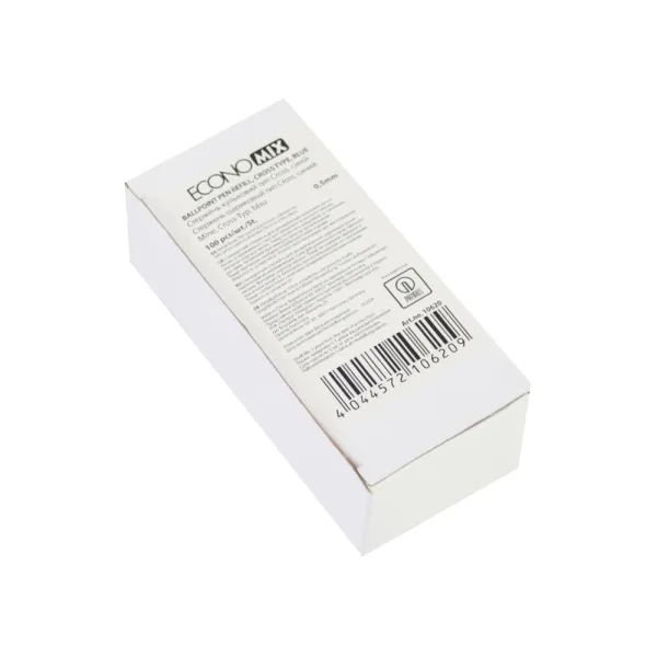 Стержень шариковый тип CROSS 110 мм, 0.5 мм, синий, 100 шт Economix (E10620) - Фото 1