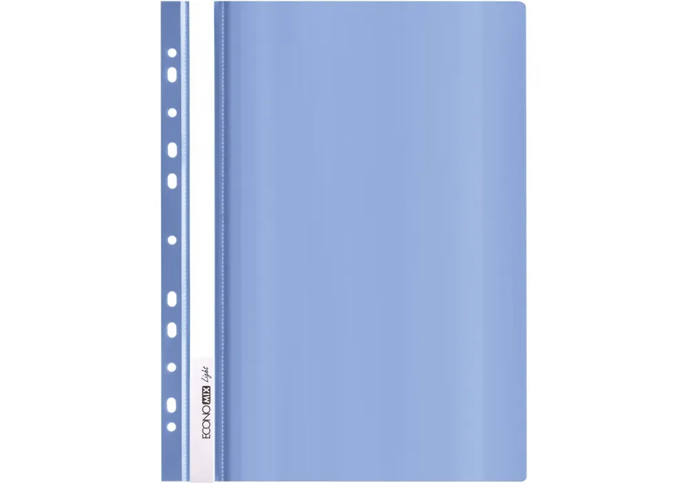 Швидкозшивач А4 Light з перфорацією, синій Economix (E38504-02) Швидкозшивач А4 Light з перфорацією, синій Economix (E38504-02)