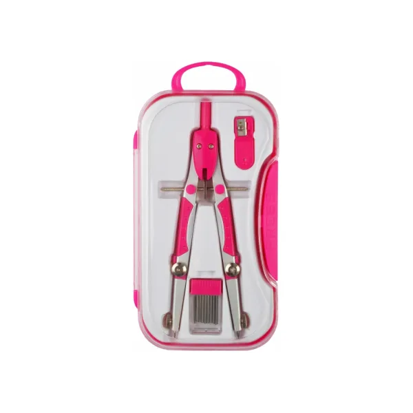 Циркуль Radius, с запасными грифелями и чинкой,  розовый Cool for school (CF81439) - Фото 2