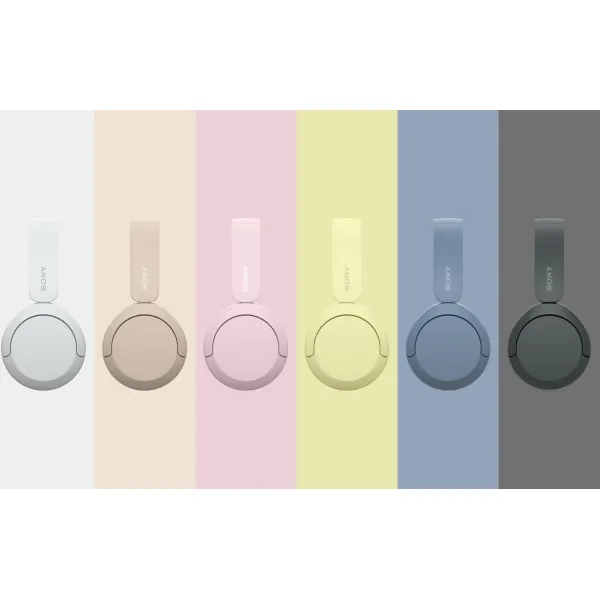 Наушники беспроводные On-ear WH-CH520 BT 5.2, SBC, AAC, Mic, жёлтые Sony (WHCH520Y.CE7) - Фото 3