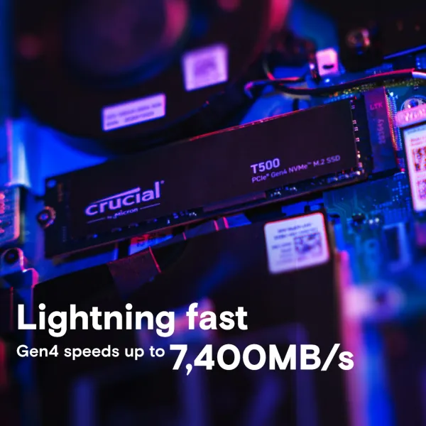 Накопитель SSD M.2 2TB PCIe 4.0 T500 Crucial (CT2000T500SSD8) - Фото 1