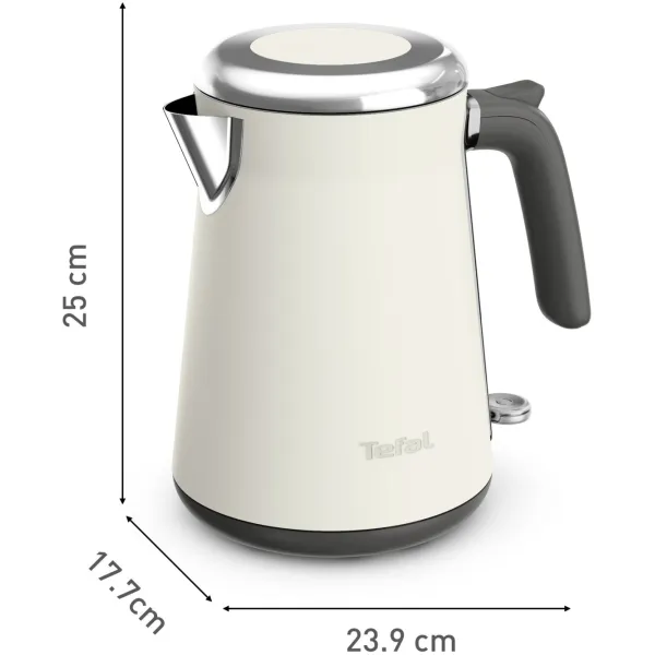 Электрочайник Collection 1.7л, Strix, нерж. сталь, белый Tefal (KI666AE0) - Фото 7