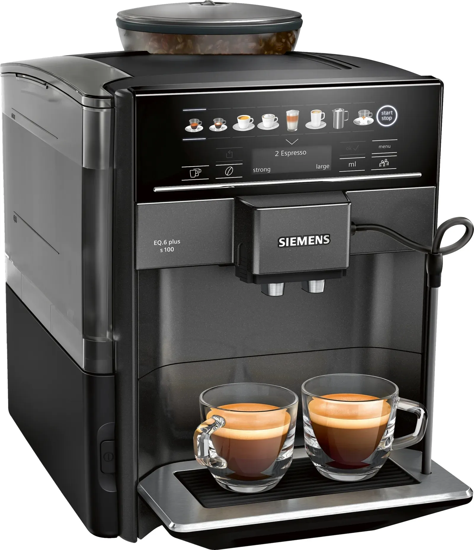 Кофемашина 1.7л, зерно+мол.,  черный Siemens (TE651319RW)
