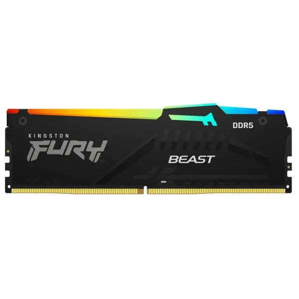 Пам'ять ПК DDR5 64GB KIT (32GBx2) 5200 FURY Beast RGB Kingston (KF552C40BB2AK2-64) - Фото 3