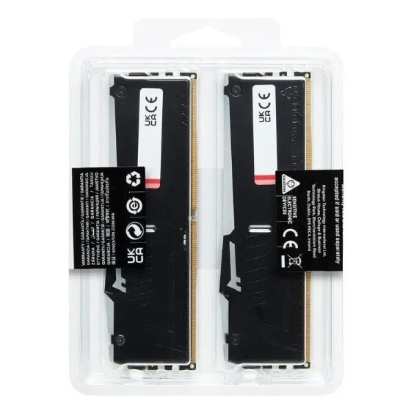 Пам'ять ПК DDR5 64GB KIT (32GBx2) 5200 FURY Beast RGB Kingston (KF552C40BB2AK2-64) - Фото 7