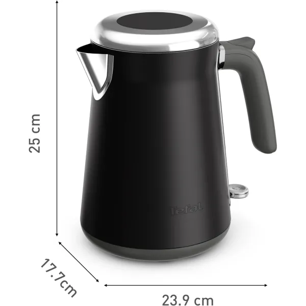 Электрочайник Collection 1.7л, Strix, нерж. сталь, черный Tefal (KI6668E0) - Фото 1