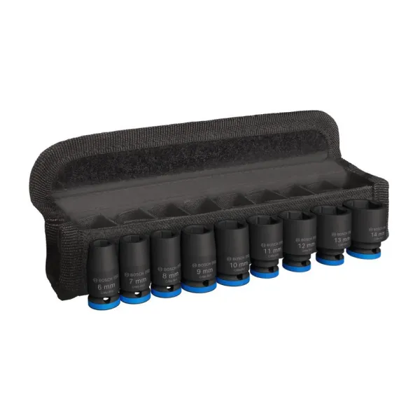 Набор ударных торцевых головок Professional Standart 9шт 1/4" 25мм Bosch (2.608.003.034)