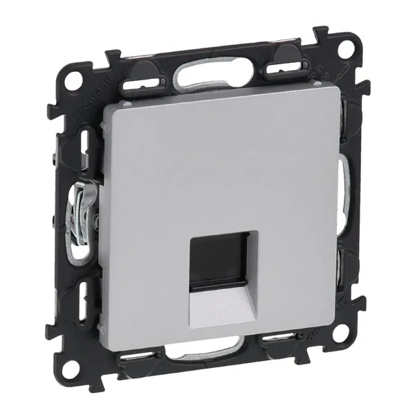 Розетка 1хRJ45 Cat.5е UTP Valena Life, серая Legrand (753640) - Фото 9