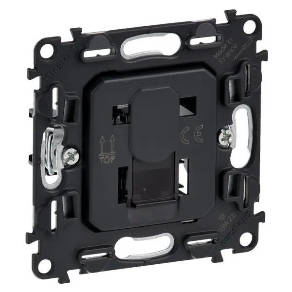 Розетка 1хRJ45 Cat.5e UTP Valena, In'Matic, чёрная Legrand (753070) - Фото 9