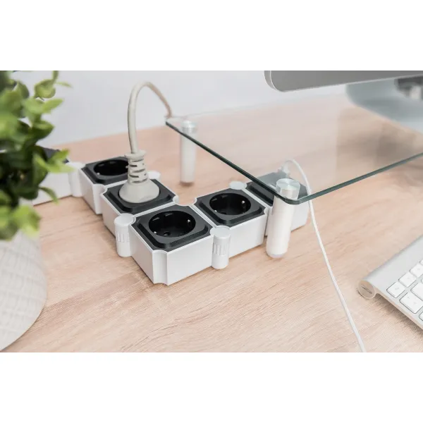 Блок розеток Flexible, 4xSchuko 16A, 2xUSB-A 2.4A, белый Digitus (DA-70620) - Фото 9
