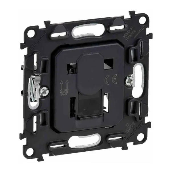 Розетка 1хRJ45 Cat.6 STP Valena, In'Matic, чёрная Legrand (753046) - Фото 6
