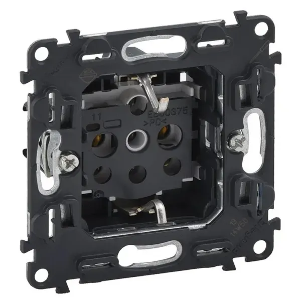 Розетка силовая Valena, In'Matic, 16А 250V, винтовые клеммы, чёрная Legrand (753025) - Фото 8