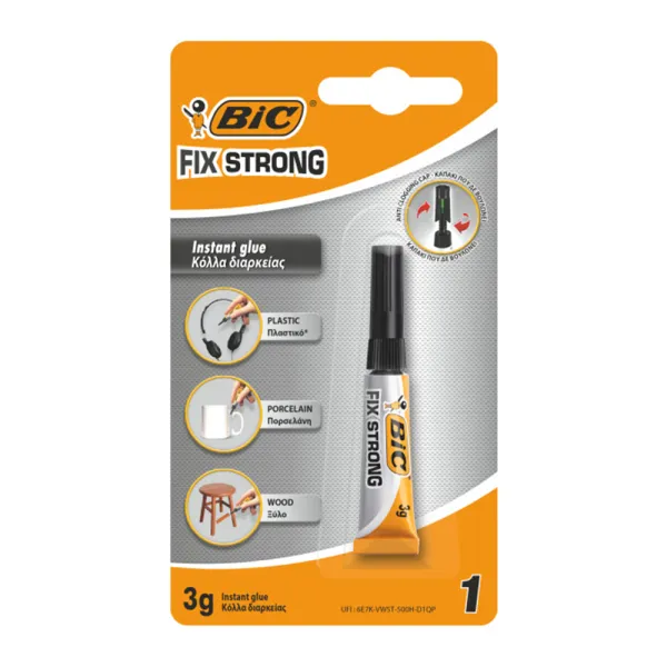 Клей Fix Strong 3 г, 1 шт в блістері Bic (bc9017583) - Фото 5
