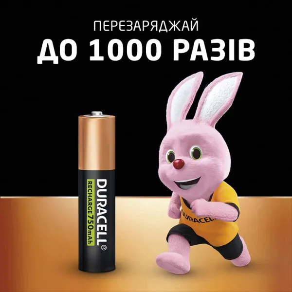 Акумулятор HR03-AAA 750 мАг, NI-MH, 4 шт. Duracell (5017770/5017005/5007331) - Фото 3
