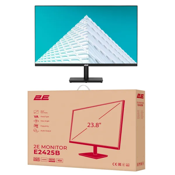 Монитор 23.8" E2425B D-Sub, HDMI, VA, 100Hz, FreeSync 2E (2E-E2425B-01.UA) - Фото 15