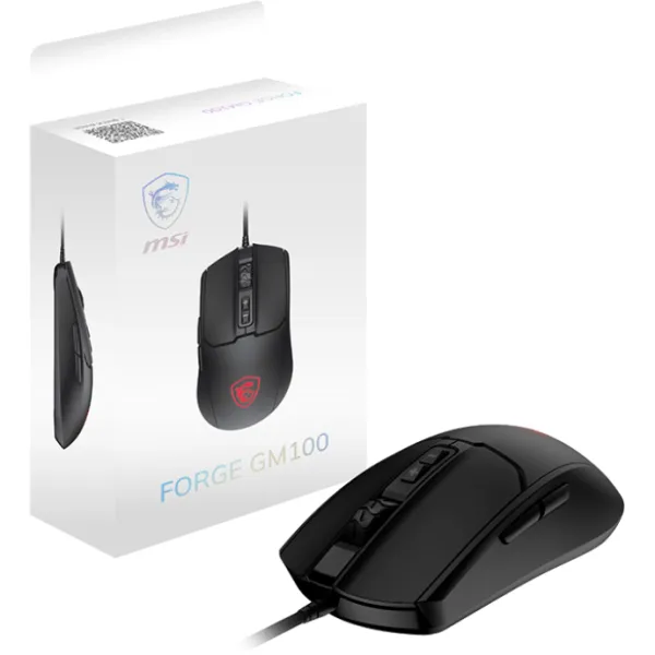 Миша проводная, RGB, Forge GM100, чёрная MSI (S12-0402310-HH9) - Фото 4