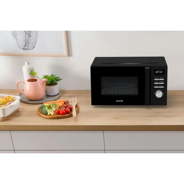 Мікрохвильова піч, 20л, 800Вт, гриль, чорний Gorenje (MO20A4BH) - Фото 12