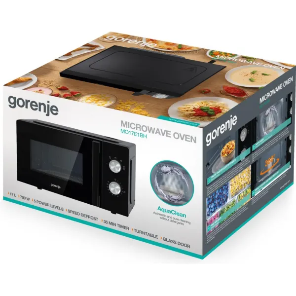Мікрохвильова піч, 17л, 700Вт, чорний Gorenje (MO17E1BH) - Фото 11