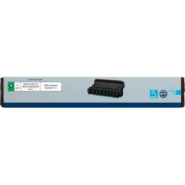 Набор ударных торцевых головок Professional Standart 9шт 1/2" Bosch (2.608.003.038) - Фото 3