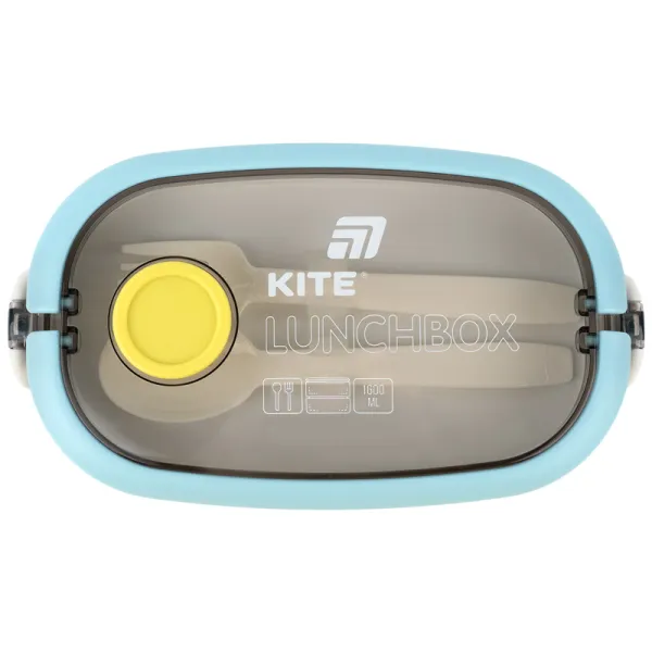 Ланчбокс Kite (контейнер для їжі) 1600 мл подвійний з наповненням, синій (K25-1181-2) - Фото 6