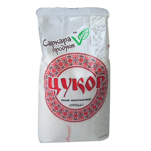 Цукор-пісок фасований 1 кг, пакет Саркара продукт (11003) - Фото 1