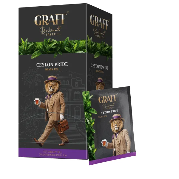 Чай черный байховый 40 г (2 г х 20), сашет, Ceylon pride GRAFF (gr.10450) - Фото 10