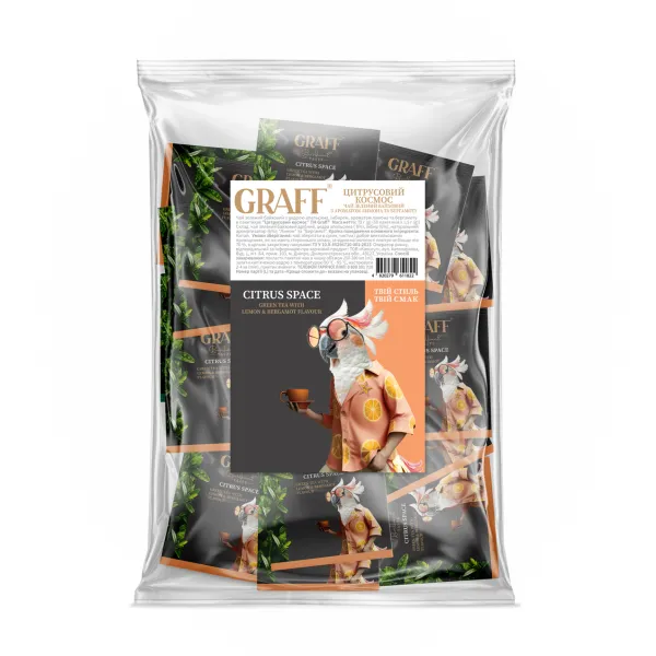Чай зеленый с ароматом бергамота и лимона 75 г (1,5 г х 50), сашет, Citrus space GRAFF (gr.11822) - Фото 8
