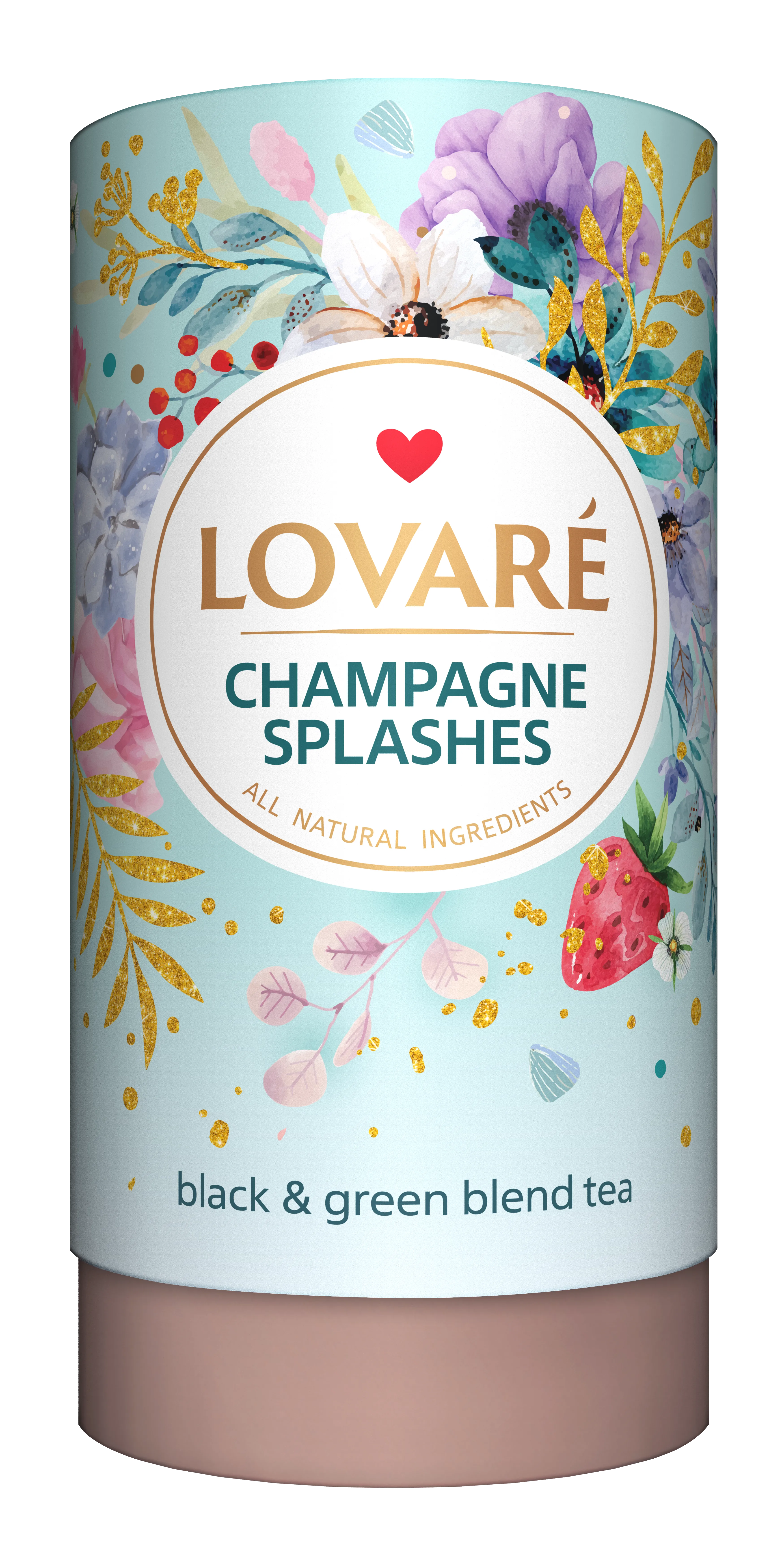 Чай бленд чорного та зеленого 80 г, лист, Shampagne splashes Lovare (lv.15556) - Фото 2