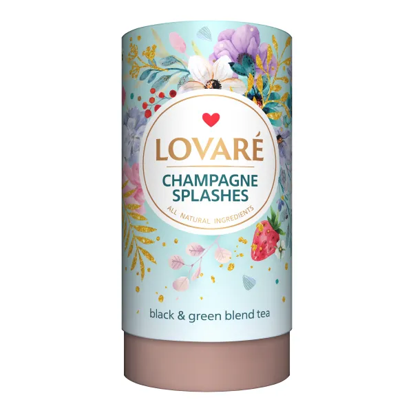 Чай бленд чёрного и зелёного 80 г, лист, Shampagne splashes Lovare (lv.15556) - Фото 2