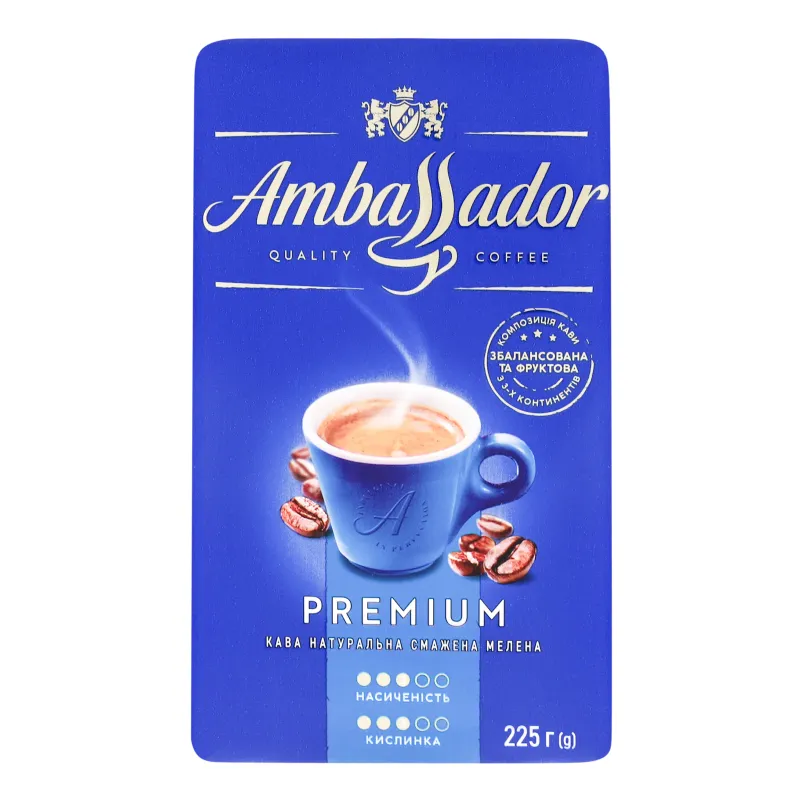 Кофе молотый 450 г х 12, вакуумная упаковка Ambassador (am.53465) Кофе молотый 450 г х 12, вакуумная упаковка Ambassador (am.53465)