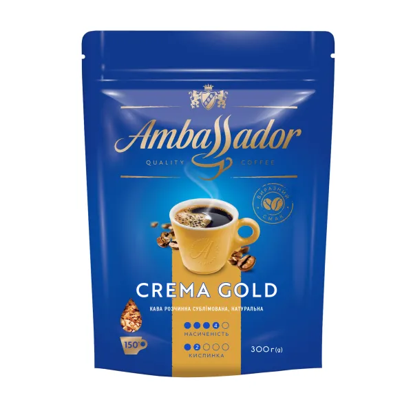 Кофе растворимый 300 г х 10 Crema Gold Ambassador (am.54414) - Фото 12