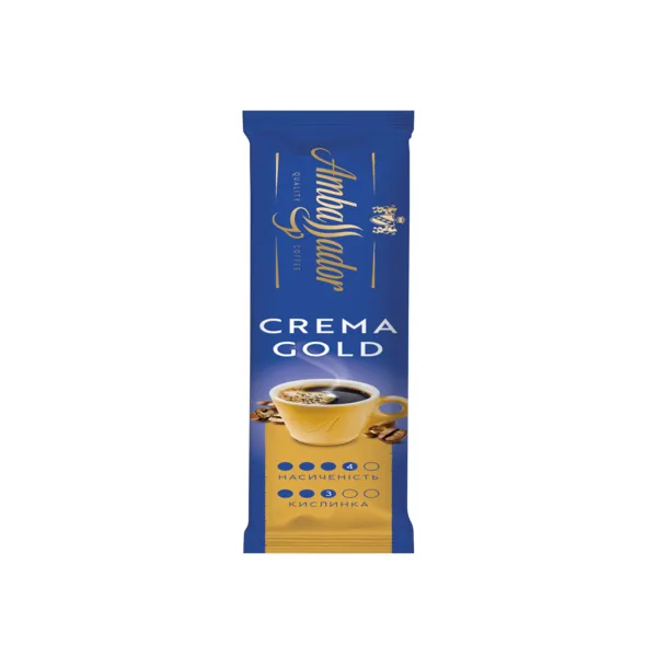 Кава розчинна 1,8 г х 25, стік Crema Gold Ambassador (am.54627) - Фото 1