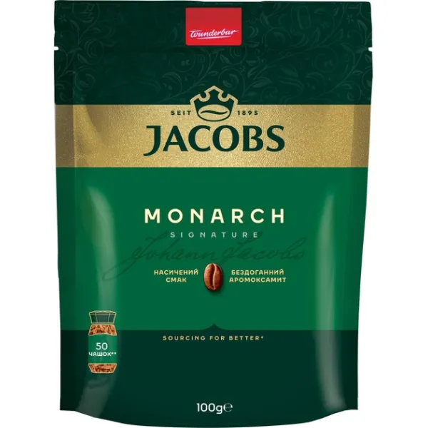 Кава розчинна 100 г, економний пакет Jacobs Monarch (prpj.90113) - Фото 5