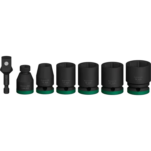 Набір ударних торцевих головок Professional Standart, 7шт, 1/2" з адаптером Bosch (2.608.003.032)