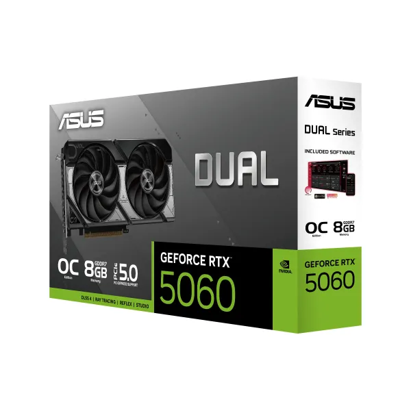 Відеокарта GeForce RTX 5060 8 GB GDDR7 OC DUAL-RTX5060-O8G ASUS (90YV0N12-M0NA00) - Фото 8