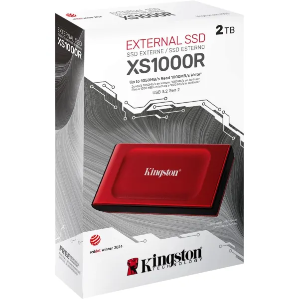 Накопитель портативный SSD 2TB USB 3.2 Gen 2 Type-C XS1000 Kingston (SXS1000R/2000GA) - Фото 6