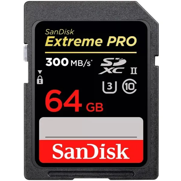 Карта пам`яті 64GB SD C10 UHS-II U3 R280/W100MB/s Extreme Pro V60 SanDisk (SDSDXEP-064G-GN4IN)