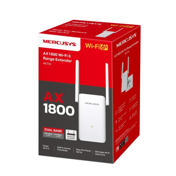 Расширитель покрытия WiFi ME70X AX1800 MERCUSYS (ME70X) - Фото 8