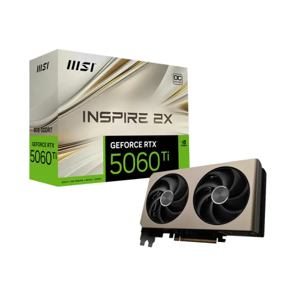 Відеокарта GeForce RTX 5060 8GB GDDR7 INSPIRE 2X OC MSI (912-V537-001) - Фото 4