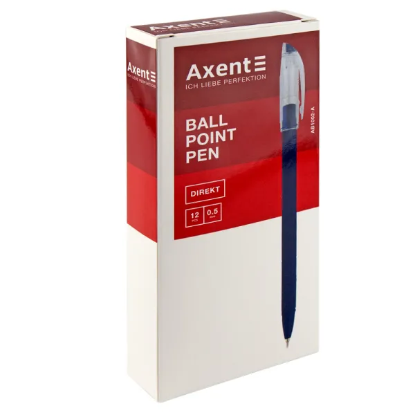 Ручка кулькова Direkt, синя Axent (AB1002-02-A) - Фото 1