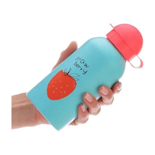 Бутылка для воды детская Cool for school 500 мл, тритановая, голубая Strawberry (CF61303) - Фото 4