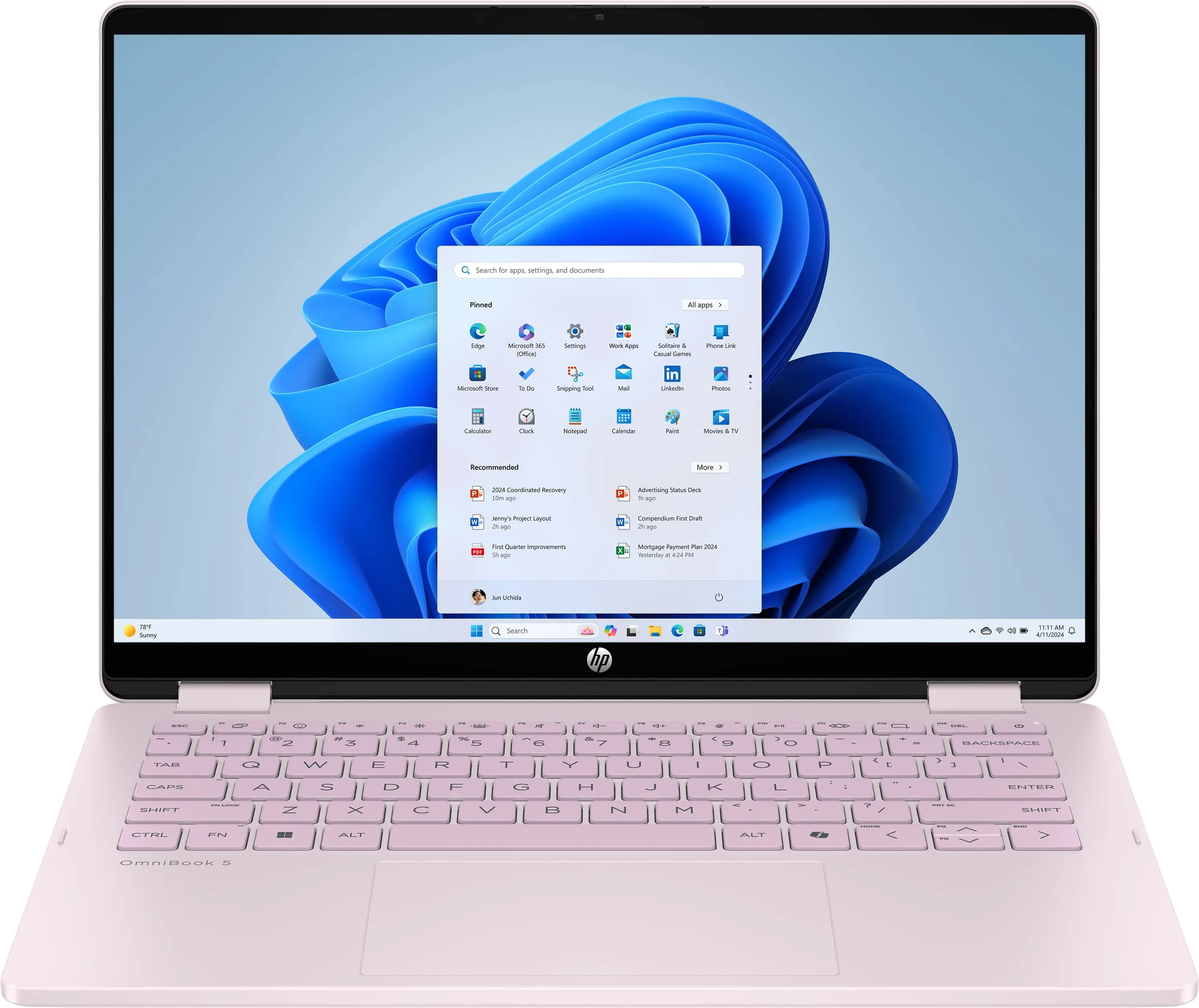 Ноутбук OmniBook 5 Flip x360 14" IPS, Intel 7-150U, 24GB, F1024GB, DOS розовый HP (BV5S9EA) Ноутбук OmniBook 5 Flip x360 14" IPS, Intel 7-150U, 24GB, F1024GB, DOS розовый HP (BV5S9EA)