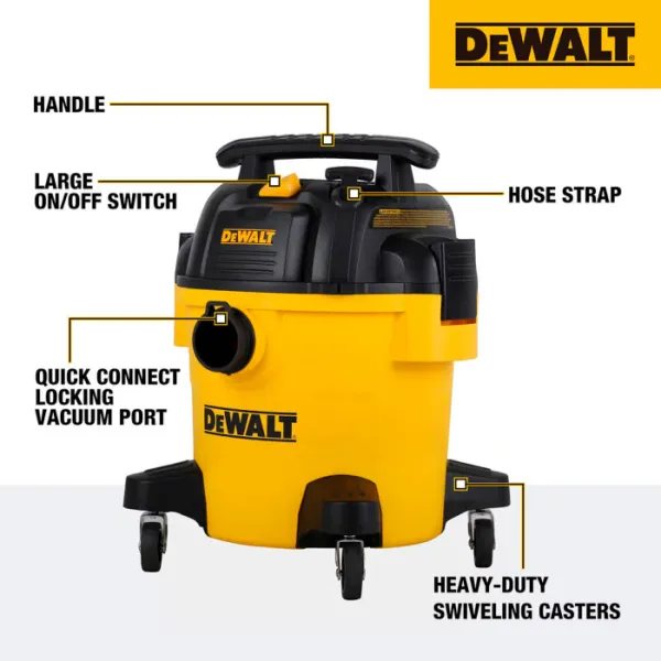 Пылесос профессиональный 1050Вт,  20л DeWalt (DXV20PC) - Фото 3