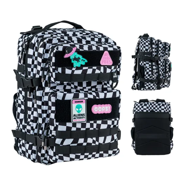 Рюкзак шкільний підлітковий Kite Education teens 2593L-3 чорно-білий (K24-2593L-3) - Фото 4