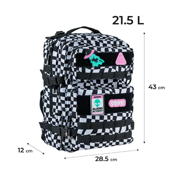 Рюкзак шкільний підлітковий Kite Education teens 2593L-3 чорно-білий (K24-2593L-3) - Фото 1